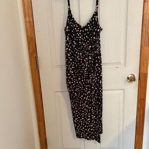 Nine Britton Black Dress with Pink Spots
